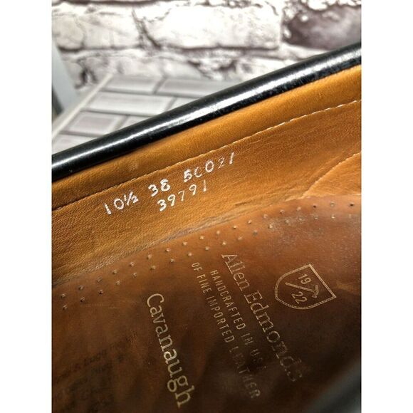 Allen Edmonds Cavanaugh Black Leather Handcrafted Penny Loafers Men’s 10.5 3E US - Picture 4 of 16